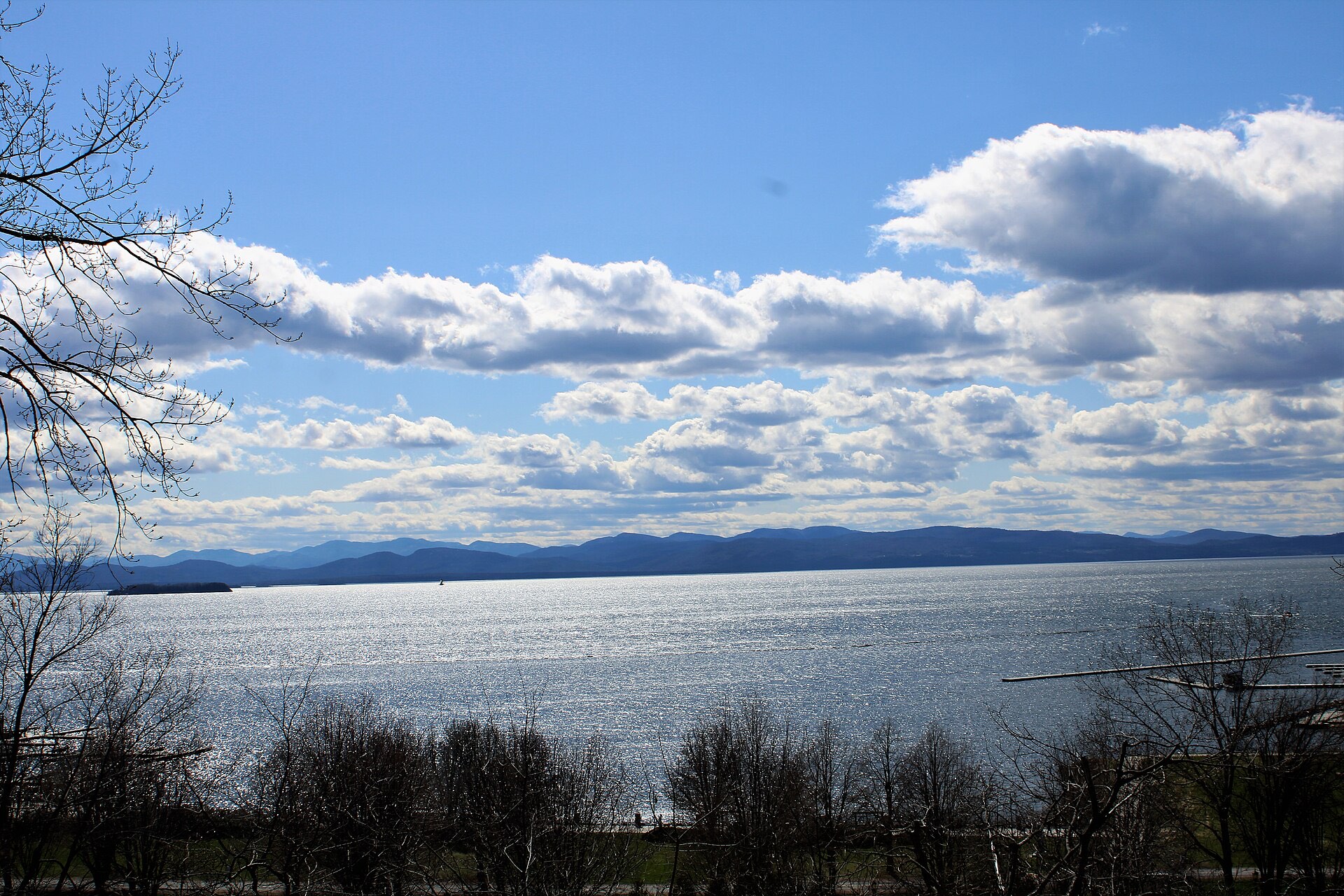 Lake Champlain seen from the Burlington waterfront
