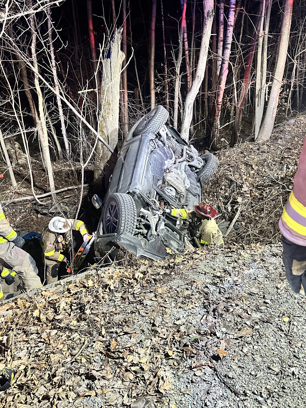 Single-vehicle rollover crash in Hinesburg, no injuries reported, police say