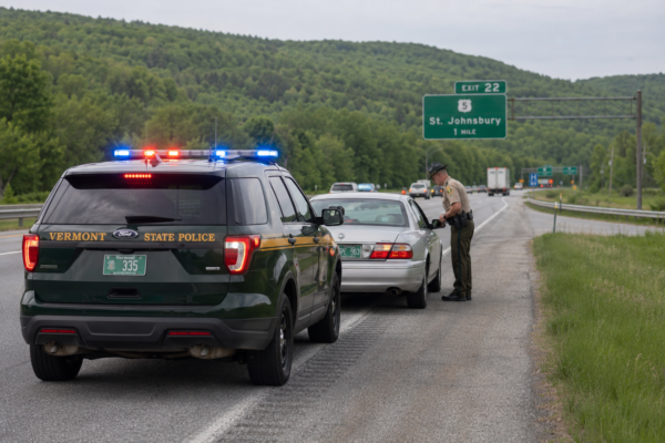 Interstate 91 at Exit 22 in St. Johnsbury linked to a DUI arrest