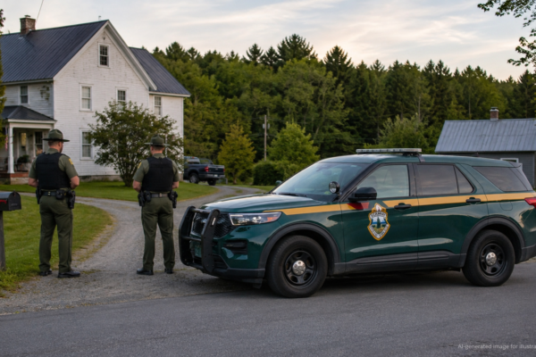 Vermont State Police cruiser linked to a Richford domestic assault citation