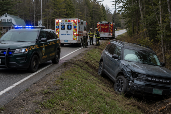 Vermont Route 12 in Northfield where a fatal crash is under investigation