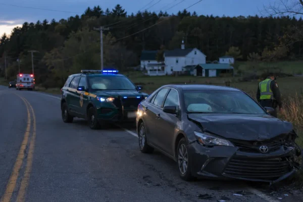 East Fairfield Man Hurt in VT Route 36 Crash