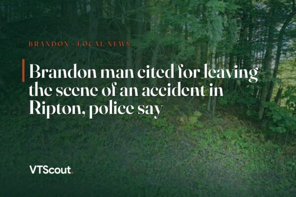 Brandon man cited for leaving the scene of an accident in Ripton, police say — street view of Ripton