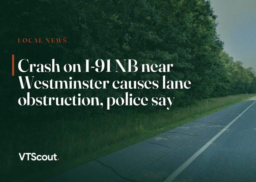 Crash on I-91 NB near Westminster causes lane obstruction, police say — street view of I-91 in Westminster