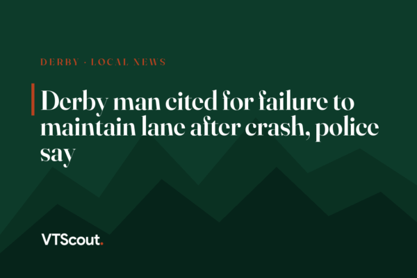 Derby man cited for failure to maintain lane after crash, police say