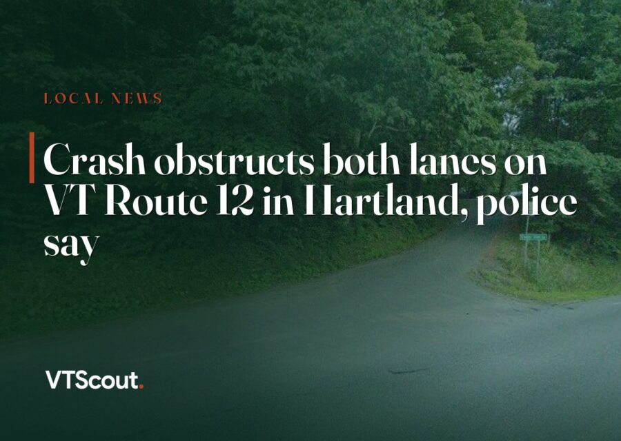 Crash obstructs both lanes on VT Route 12 in Hartland, police say — street view of VT-12 in Hartland