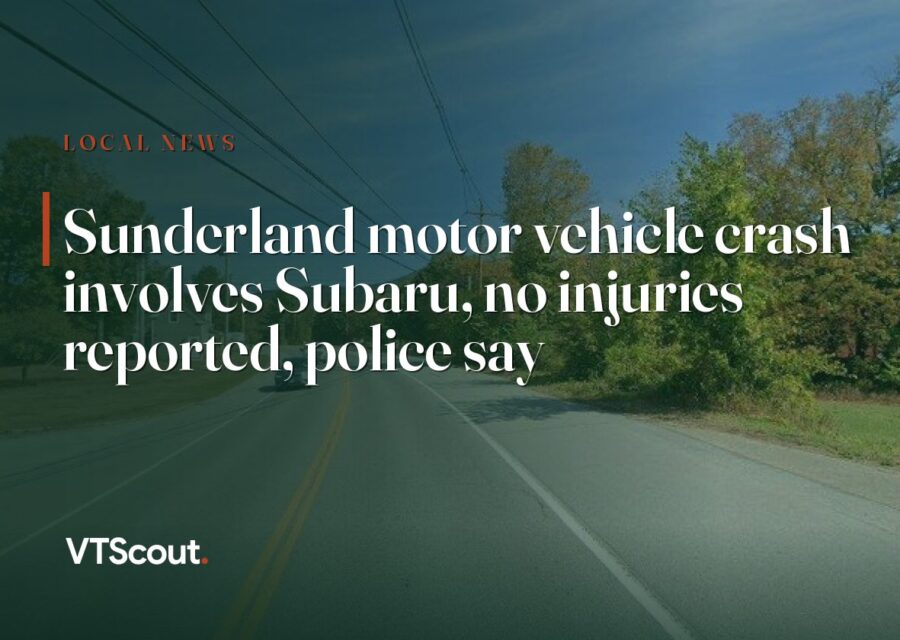 Sunderland motor vehicle crash involves Subaru, no injuries reported, police say — street view of Sunderland