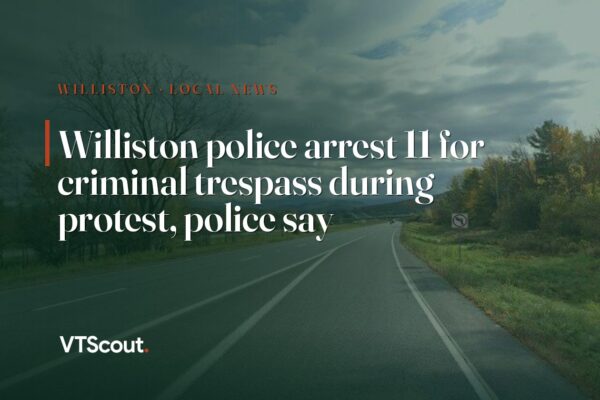 Williston police arrest 11 for criminal trespass during protest, police say — street view of Williston