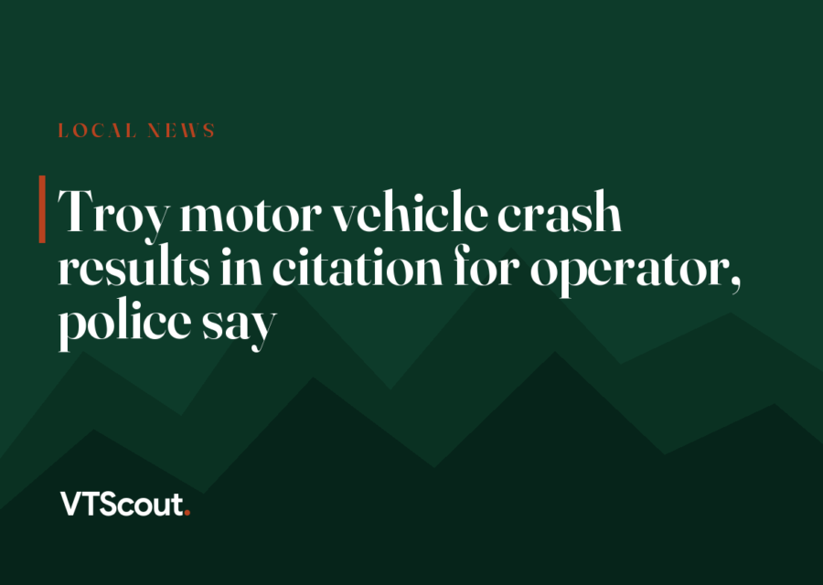 Troy motor vehicle crash results in citation for operator, police say