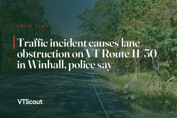 Traffic incident causes lane obstruction on VT Route 11/30 in Winhall, police say — street view of VT-11 in Winhall