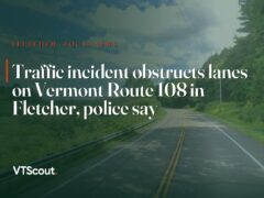 Traffic incident obstructs lanes on Vermont Route 108 in Fletcher, police say — street view of VT-108 in Fletcher