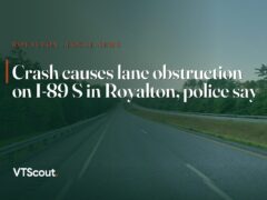 Crash causes lane obstruction on I-89 S in Royalton, police say — street view of I-89 in Royalton