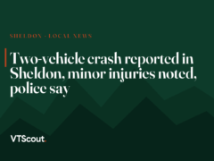 Two-vehicle crash reported in Sheldon, minor injuries noted, police say