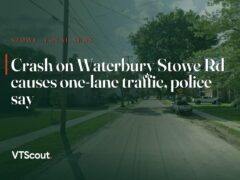 Crash on Waterbury Stowe Rd causes one-lane traffic, police say — street view of Waterbury