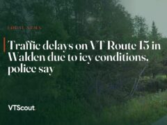 Traffic delays on VT Route 15 in Walden due to icy conditions, police say — street view of VT-15 in Walden