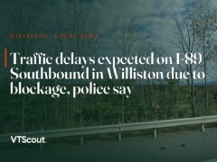 Traffic delays expected on I-89 Southbound in Williston due to blockage, police say — street view of I-89 in Williston
