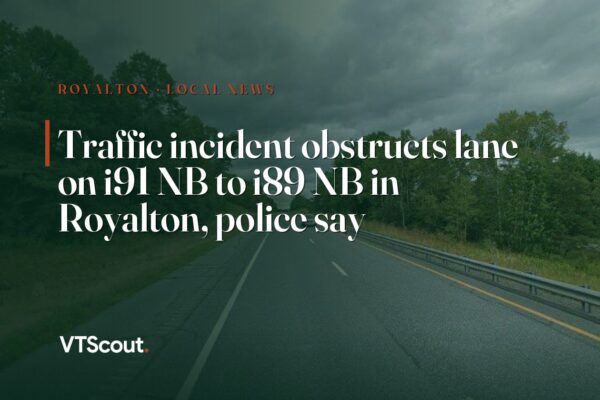 Traffic incident obstructs lane on i91 NB to i89 NB in Royalton, police say — street view of I-91 in Royalton