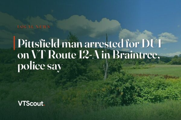 Pittsfield man arrested for DUI on VT Route 12-A in Braintree, police say — street view of VT-12 in Pittsfield
