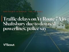 Traffic delays on Vt Route 7A in Shaftsbury due to downed powerlines, police say — street view of VT-7A in Shaftsbury