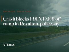Crash blocks I-91 N Exit 9 off ramp in Royalton, police say — street view of I-91 in Royalton