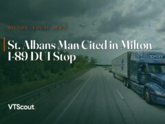 St. Albans Man Cited in Milton I-89 DUI Stop — street view of I-89 in St. Albans