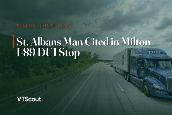 St. Albans Man Cited in Milton I-89 DUI Stop — street view of I-89 in St. Albans