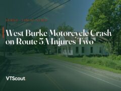 West Burke Motorcycle Crash on Route 5A Injures Two — street view of VT-5A in Burke