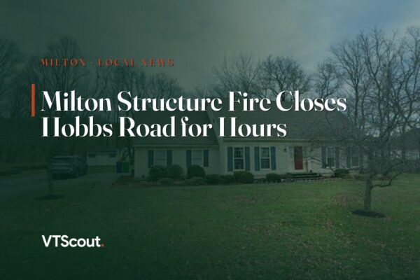 Milton Structure Fire Closes Hobbs Road for Hours — street view of Milton