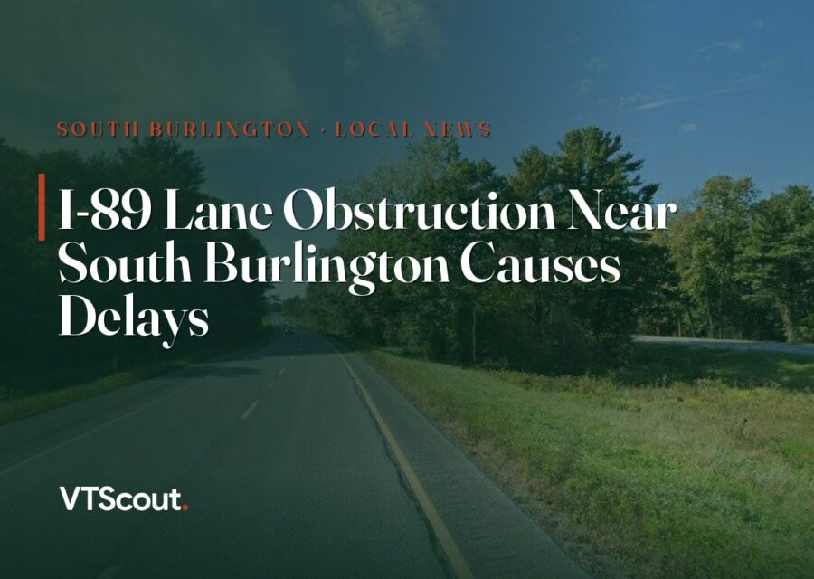 I-89 Lane Obstruction Near South Burlington Causes Delays — street view of I-89 in South Burlington