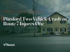 Pittsford Two-Vehicle Crash on Route 7 Injures One — street view of VT-7 in Pittsford
