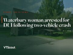 Waterbury woman arrested for DUI following two-vehicle crash — street view of Waterbury
