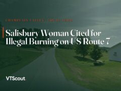 Salisbury Woman Cited for Illegal Burning on US Route 7 — street view of VT-7 in Salisbury