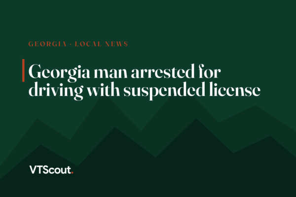 Georgia man arrested for driving with suspended license