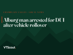 Alburg man arrested for DUI after vehicle rollover